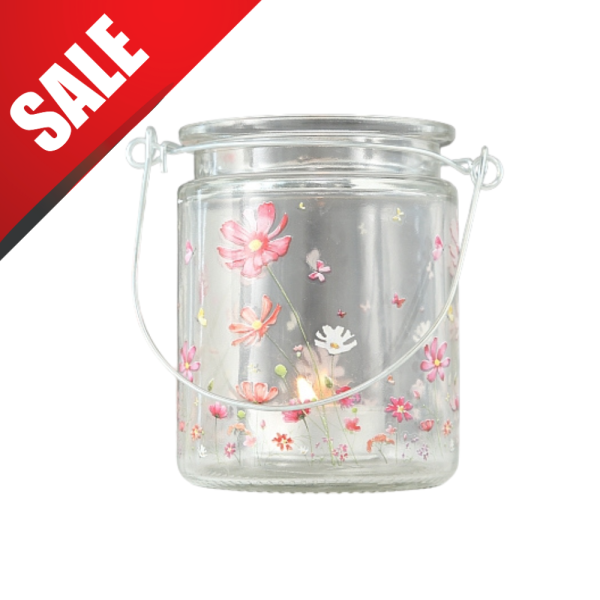 Windlicht Cosmea | Glas lackiert orange, sortiert