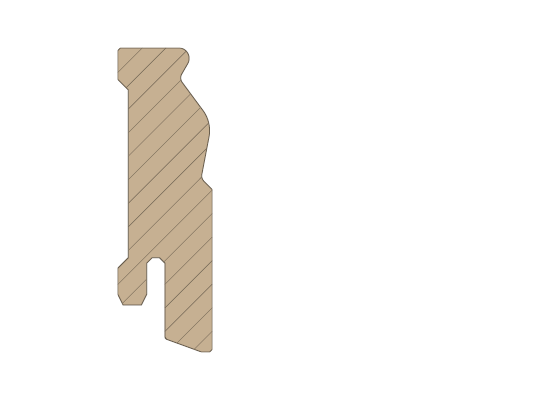 Sockelleiste profiliert - Uni Weiß - MDF