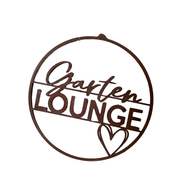 Schild "Gartenlounge"