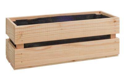 Einhänge-Blumenkasten BALI Lärche roh B 40 x T 16 x H 16 cm