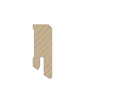 Sockelleiste eckig/gerade Uni Weiß MDF