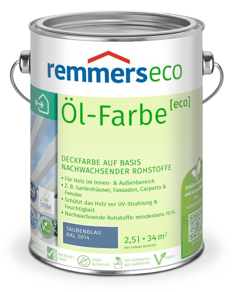 REMMERS eco Öl-Farbe | 0,75 l | taubenblau