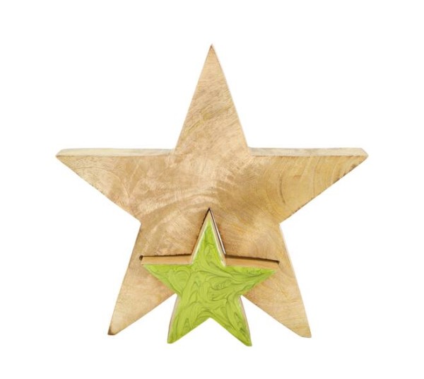 Stern Mangoholz | 18x3,3x18 cm