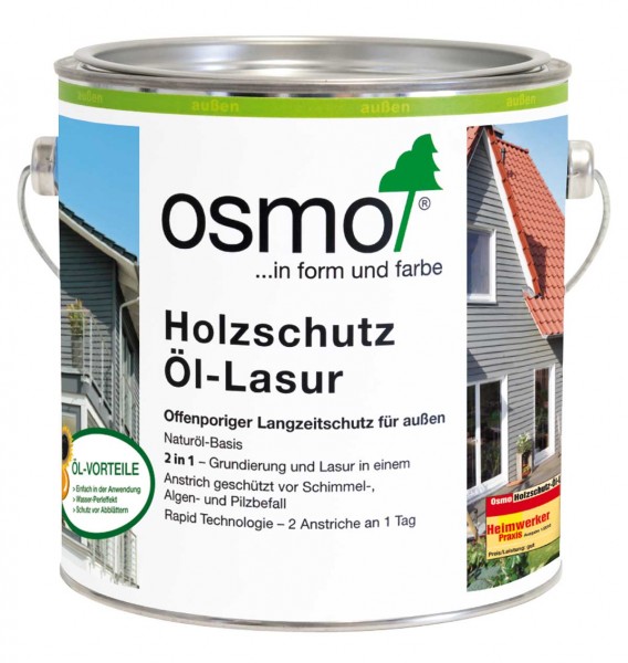 OSMO Holzschutz Öl-Lasur | 0,75 l | Quarzgrau