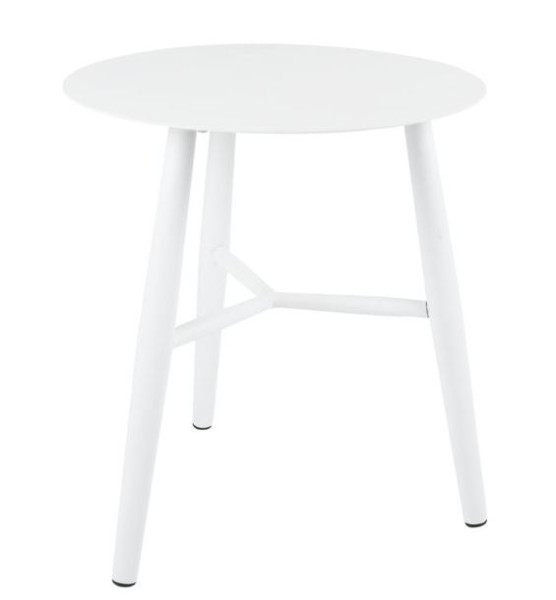 VANNES Beistelltisch Aluminium weiß