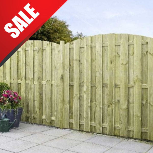 Bohlenzaun LOLLAND mit Rundbogen