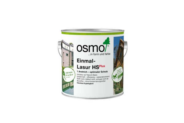 OSMO Einmal Lasur HS Plus | 2,5 l | Silberpappel 9212
